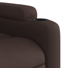 Relaxsessel mit Aufstehhilfe Dunkelbraun Stoff