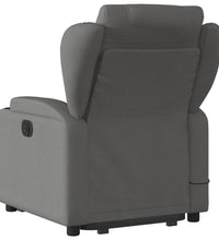Massagesessel mit Aufstehhilfe Dunkelgrau Stoff