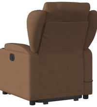 Massagesessel mit Aufstehhilfe Braun Stoff