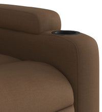 Massagesessel mit Aufstehhilfe Braun Stoff
