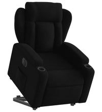 Relaxsessel mit Aufstehhilfe Elektrisch Schwarz Stoff