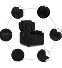 Relaxsessel mit Aufstehhilfe Elektrisch Schwarz Stoff