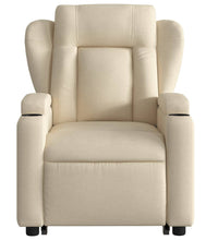 Relaxsessel mit Aufstehhilfe Elektrisch Creme Stoff