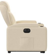 Relaxsessel mit Aufstehhilfe Elektrisch Creme Stoff