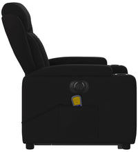 Elektrischer Massagesessel mit Aufstehhilfe Schwarz Stoff