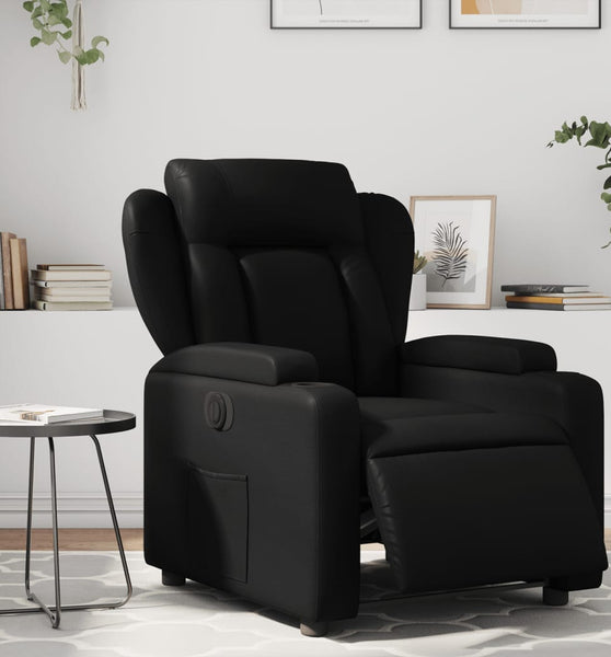 Relaxsessel Elektrisch Schwarz Kunstleder