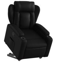 Relaxsessel mit Aufstehhilfe Schwarz Kunstleder