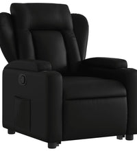 Relaxsessel mit Aufstehhilfe Schwarz Kunstleder