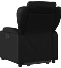 Relaxsessel mit Aufstehhilfe Schwarz Kunstleder