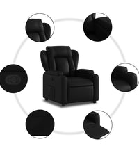 Relaxsessel mit Aufstehhilfe Schwarz Kunstleder