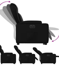 Relaxsessel mit Aufstehhilfe Elektrisch Schwarz Kunstleder
