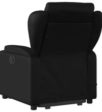 Massagesessel mit Aufstehhilfe Elektrisch Schwarz Kunstleder