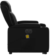 Massagesessel mit Aufstehhilfe Elektrisch Schwarz Kunstleder