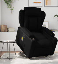 Massagesessel mit Aufstehhilfe Elektrisch Schwarz Kunstleder