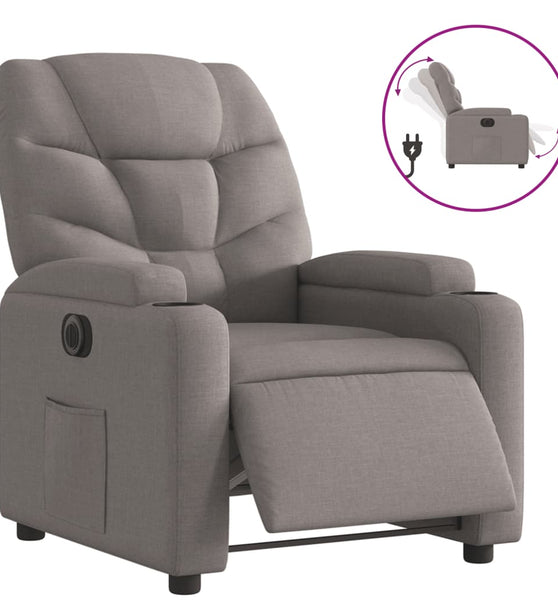 Relaxsessel Elektrisch Taupe Stoff