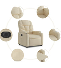 Relaxsessel Elektrisch Creme Stoff