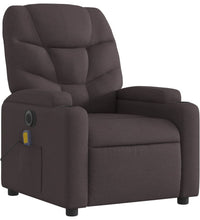 Massagesessel Elektrisch Dunkelbraun Stoff