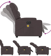 Massagesessel Elektrisch Dunkelbraun Stoff
