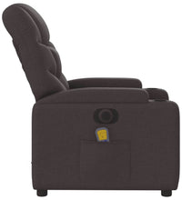Massagesessel Elektrisch Dunkelbraun Stoff