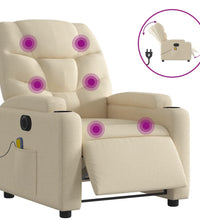 Massagesessel Elektrisch Creme Stoff