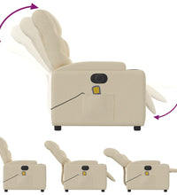 Massagesessel Elektrisch Creme Stoff