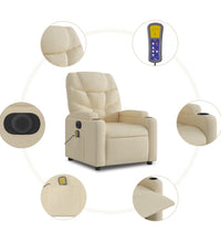 Massagesessel Elektrisch Creme Stoff