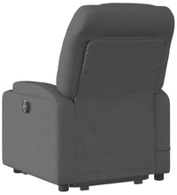 Massagesessel mit Aufstehhilfe Dunkelgrau Stoff