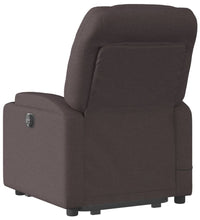 Massagesessel mit Aufstehhilfe Dunkelbraun Stoff