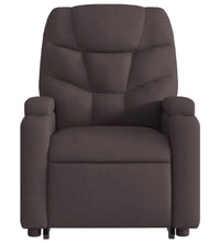 Massagesessel mit Aufstehhilfe Dunkelbraun Stoff