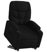 Relaxsessel mit Aufstehhilfe Elektrisch Schwarz Stoff
