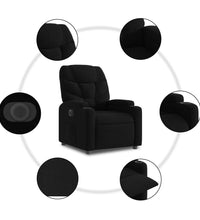 Relaxsessel mit Aufstehhilfe Elektrisch Schwarz Stoff
