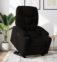 Relaxsessel mit Aufstehhilfe Elektrisch Schwarz Stoff