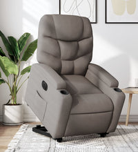 Relaxsessel mit Aufstehhilfe Elektrisch Taupe Stoff