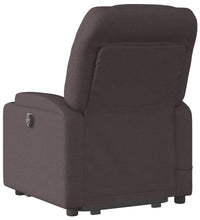 Elektrischer Massagesessel mit Aufstehhilfe Dunkelbraun Stoff