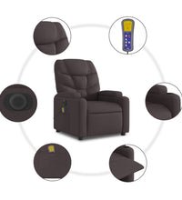 Elektrischer Massagesessel mit Aufstehhilfe Dunkelbraun Stoff