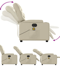 Massagesessel Elektrisch Creme Kunstleder