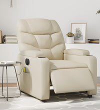 Massagesessel Elektrisch Creme Kunstleder