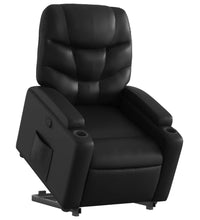 Relaxsessel mit Aufstehhilfe Schwarz Kunstleder