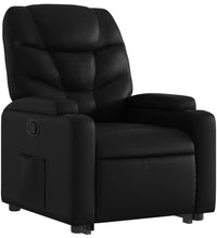 Relaxsessel mit Aufstehhilfe Schwarz Kunstleder