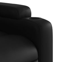 Relaxsessel mit Aufstehhilfe Schwarz Kunstleder