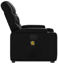 Massagesessel mit Aufstehhilfe Schwarz Kunstleder