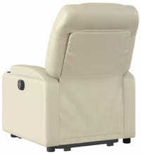 Massagesessel mit Aufstehhilfe Elektrisch Creme Kunstleder