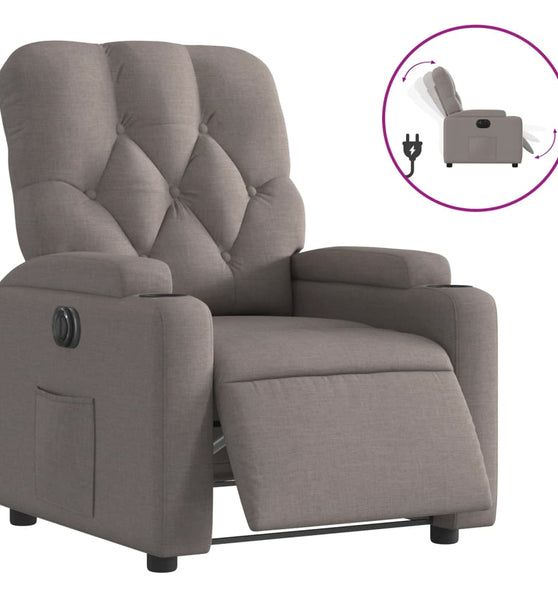 Relaxsessel Elektrisch Taupe Stoff