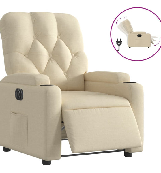 Relaxsessel Elektrisch Creme Stoff