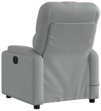 Massagesessel Elektrisch Hellgrau Stoff