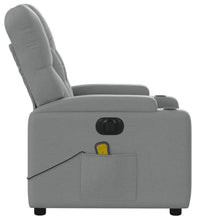 Massagesessel Elektrisch Hellgrau Stoff