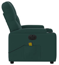 Massagesessel Elektrisch Dunkelgrün Stoff