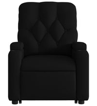 Massagesessel mit Aufstehhilfe Schwarz Stoff