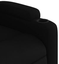 Massagesessel mit Aufstehhilfe Schwarz Stoff