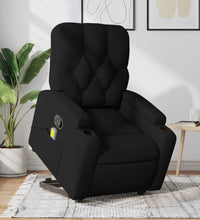 Massagesessel mit Aufstehhilfe Schwarz Stoff